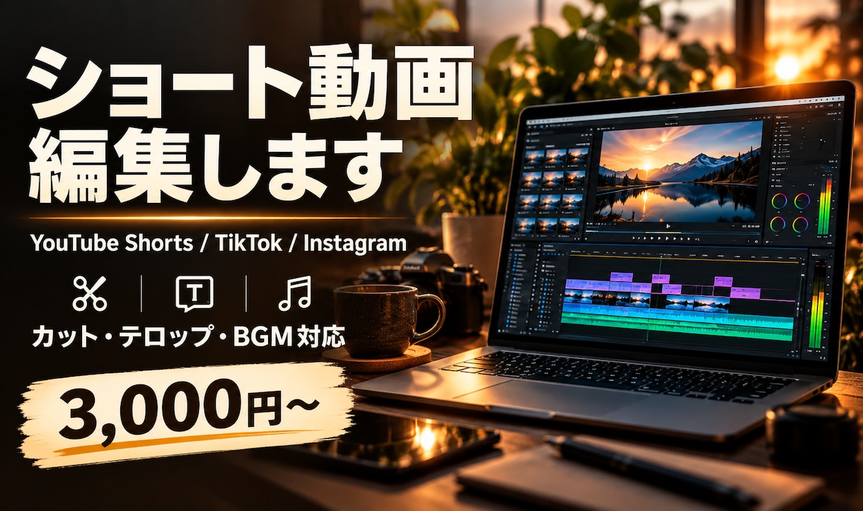YouTubeショート動画を編集します カット・テロップ・BGM・効果音まで対応します イメージ1