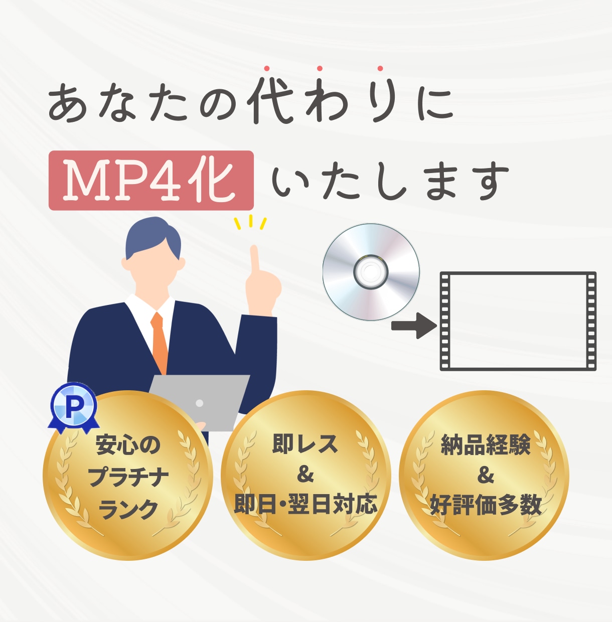 ココナラ最安値！スマホで観れるmp4に変換します DVDやBDからスマホに！お気に入りの映像をいつでも手元に。 イメージ3