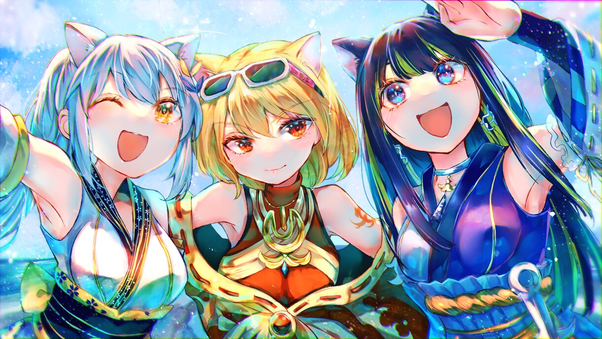 ファンタジー・アイドル等のイラスト承ります 透明感を得意としたイラスト、デザイン等制作します。 イメージ3
