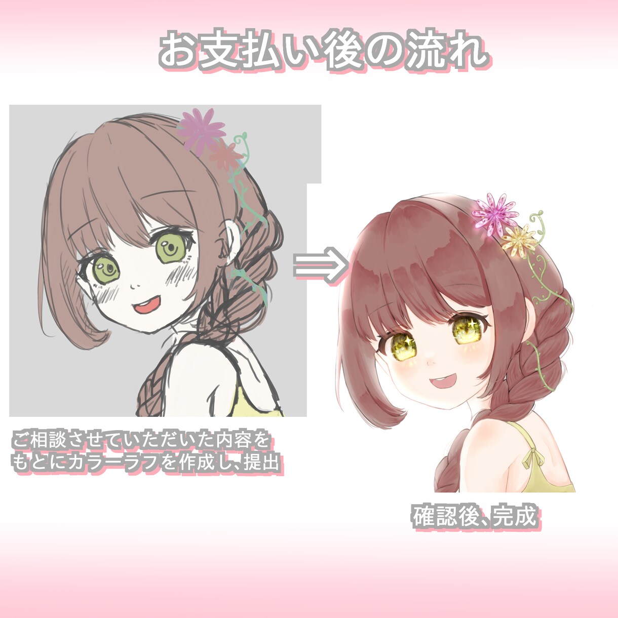 目を引くキラキラとした女の子のアイコンを製作します キラキラとした宝石のようなかわいらしい女の子が得意です♪ イメージ3