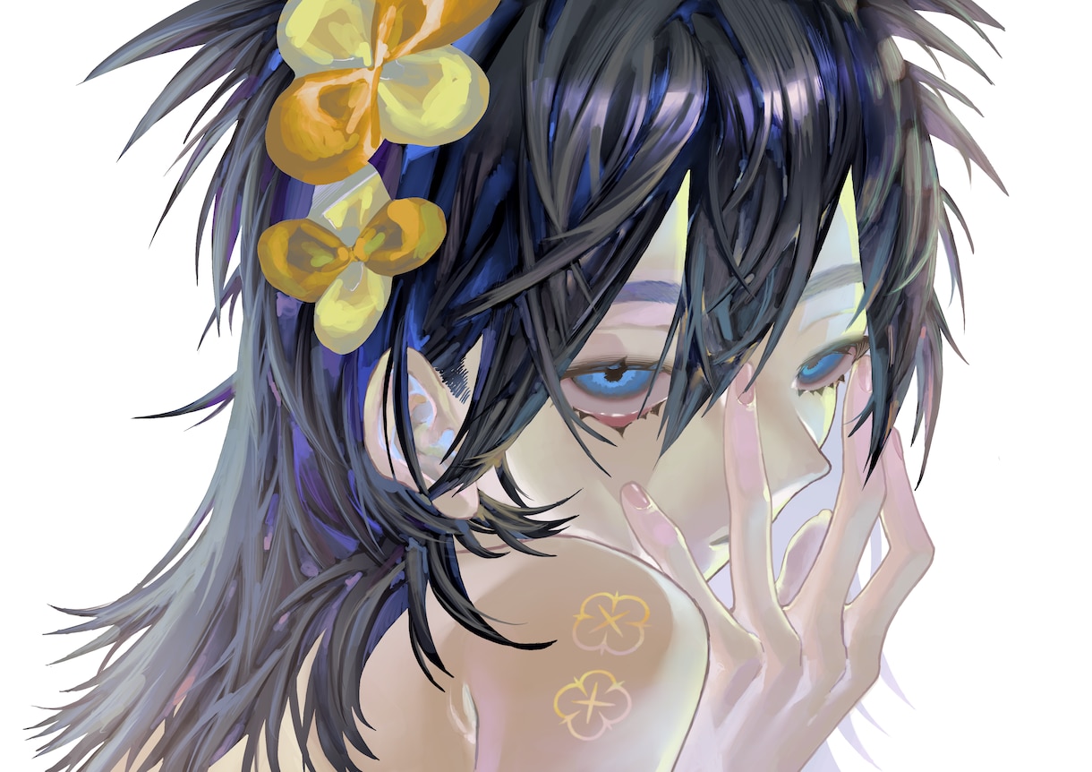 アンニュイな表情が魅力的なイラスト制作します あなたの大切なOCキャラ、私の世界観で表現します イメージ7
