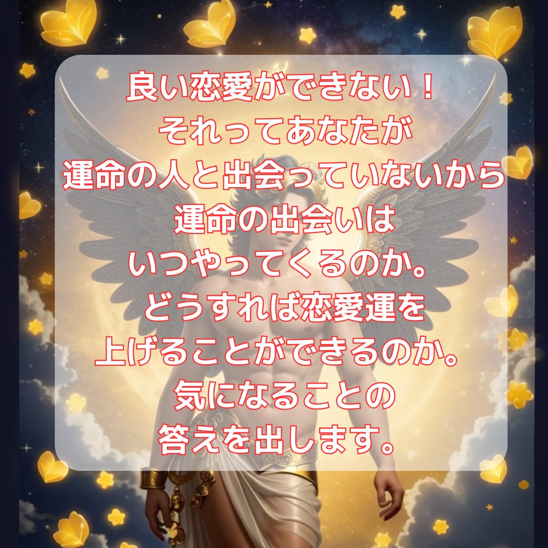 恋愛底辺から逆転☆出会い占い詳細不要で鑑定します 出会う場所や次の恋人の特徴、恋愛のスタート方法など鑑定します イメージ7