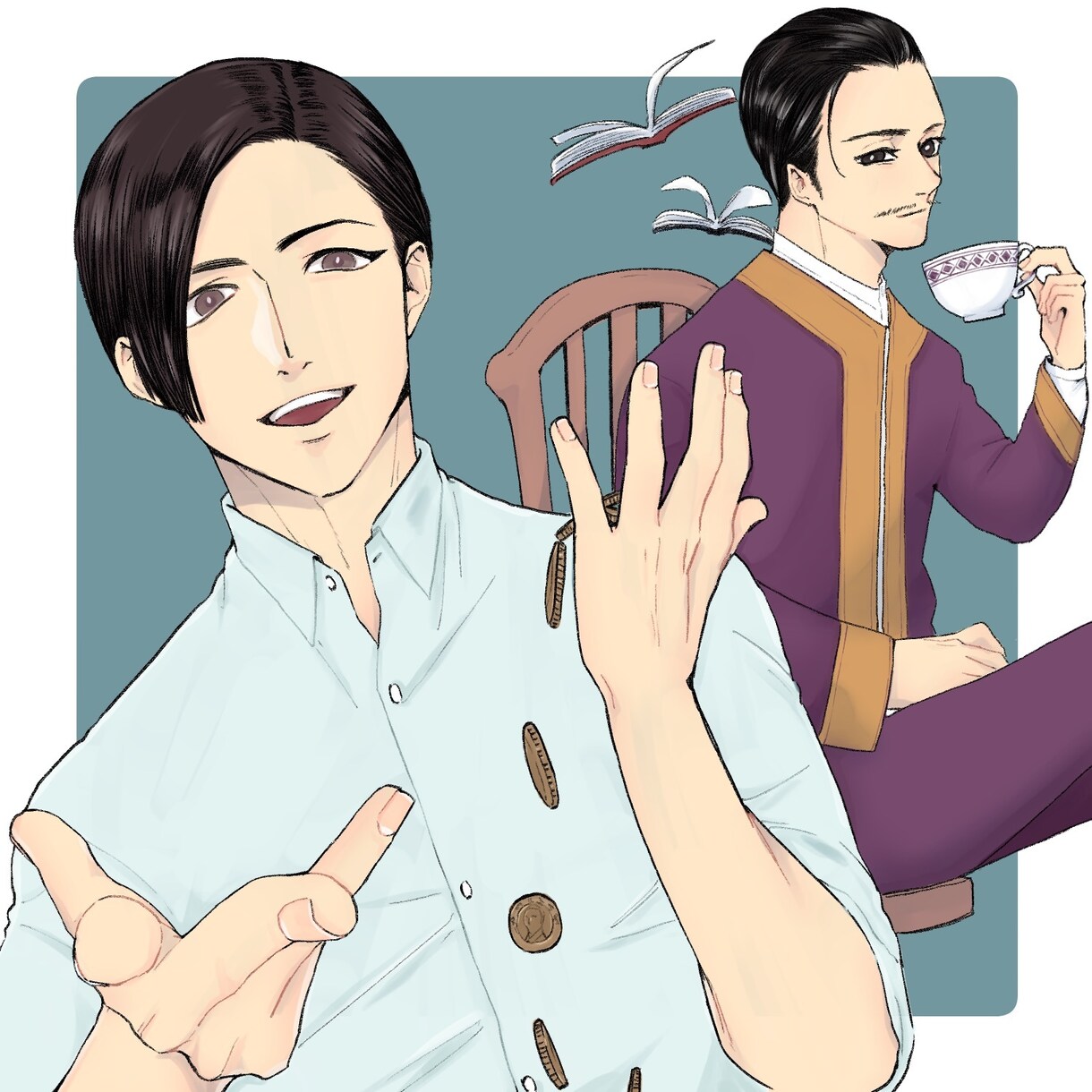 SNS用アイコン・ヘッダーお描きします かっこいい・泣き顔のイラストが欲しい方に！ イメージ1