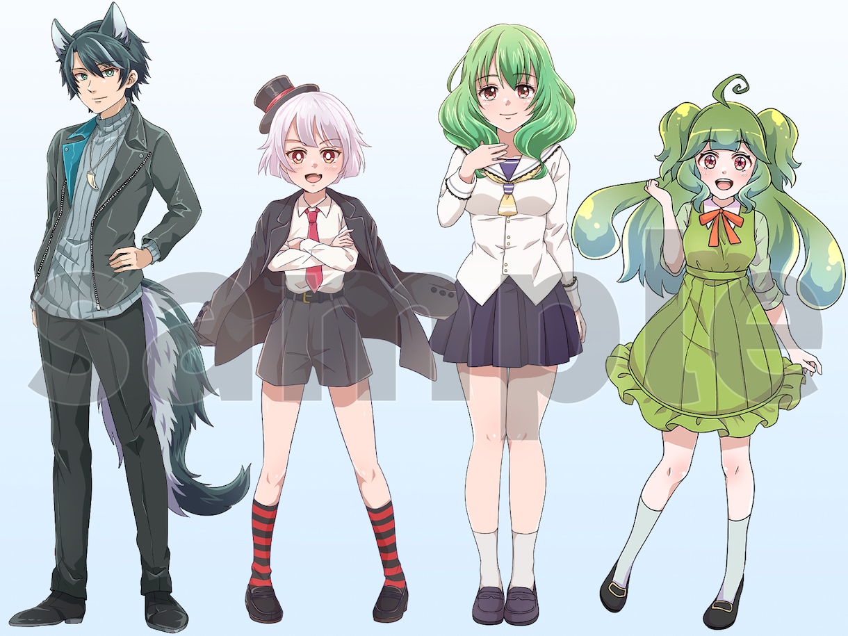アイコンやサムネイル等の幅広いイラスト制作致します 動画やゲーム、Vtuber立ち絵等に使用できる人物イラスト イメージ7