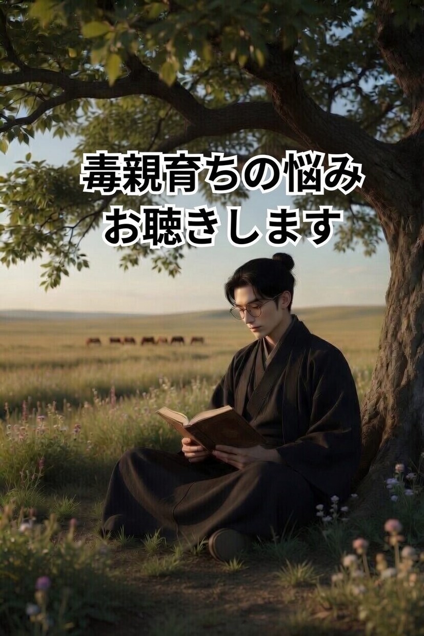 毒親育ちのお悩み　お聴きします 自身も毒親育ちの教育者が、あなたの苦しみに寄り添います。 イメージ1