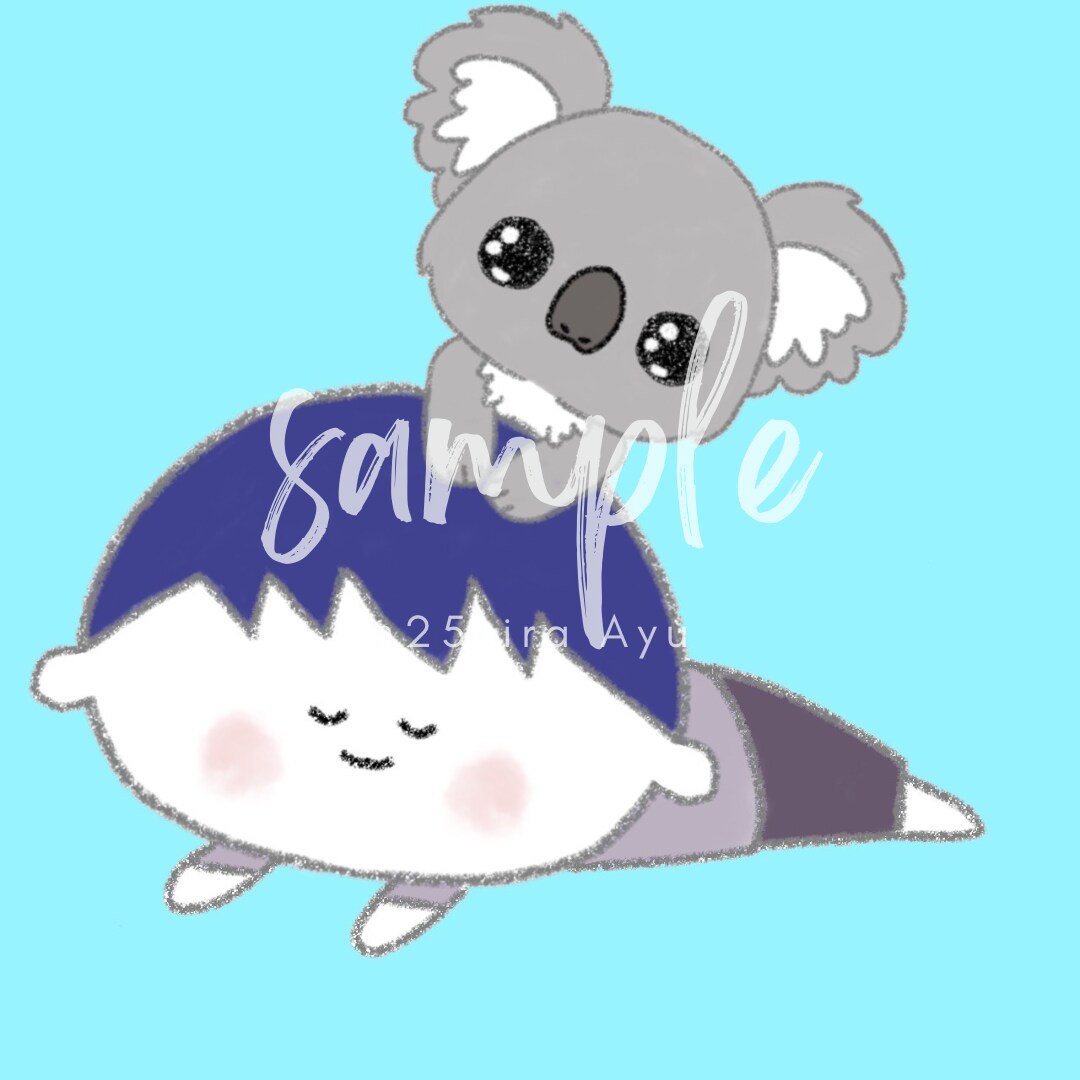 好きなものを取り入れた寝そべりアイコン描きます 絵本のような優しいタッチで心ときめくアイコンに イメージ6