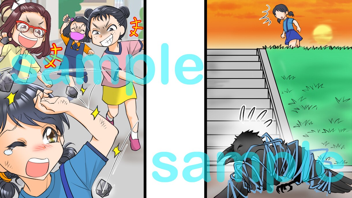 YouTube漫画のサムネイルをお描きします 少女漫画風の絵柄で可愛く仕上げます！ イメージ4