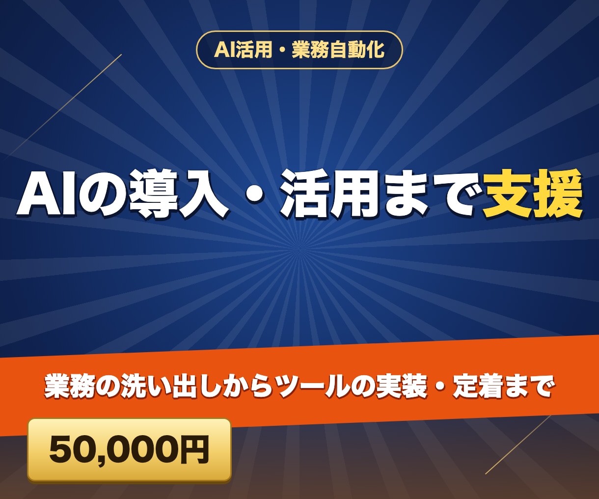 業務の洗い出しからAIの導入・活用まで支援します 業務の洗い出しからツールの実装・定着まで イメージ1