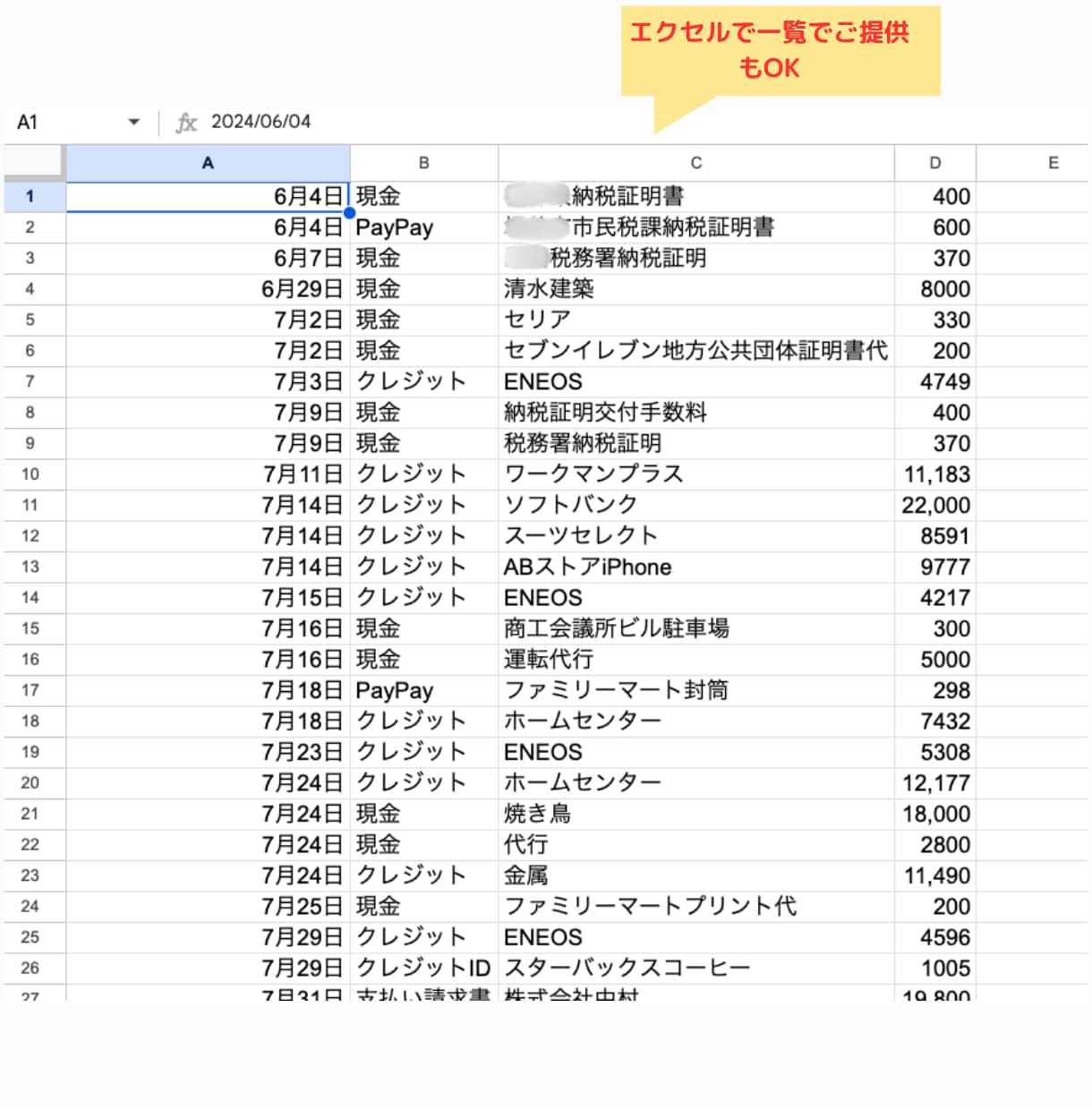 1仕訳30円【領収書特化】面倒な部分のみ代行します freee・マネーフォワード、エクセル対応！封筒で送るだけ イメージ7