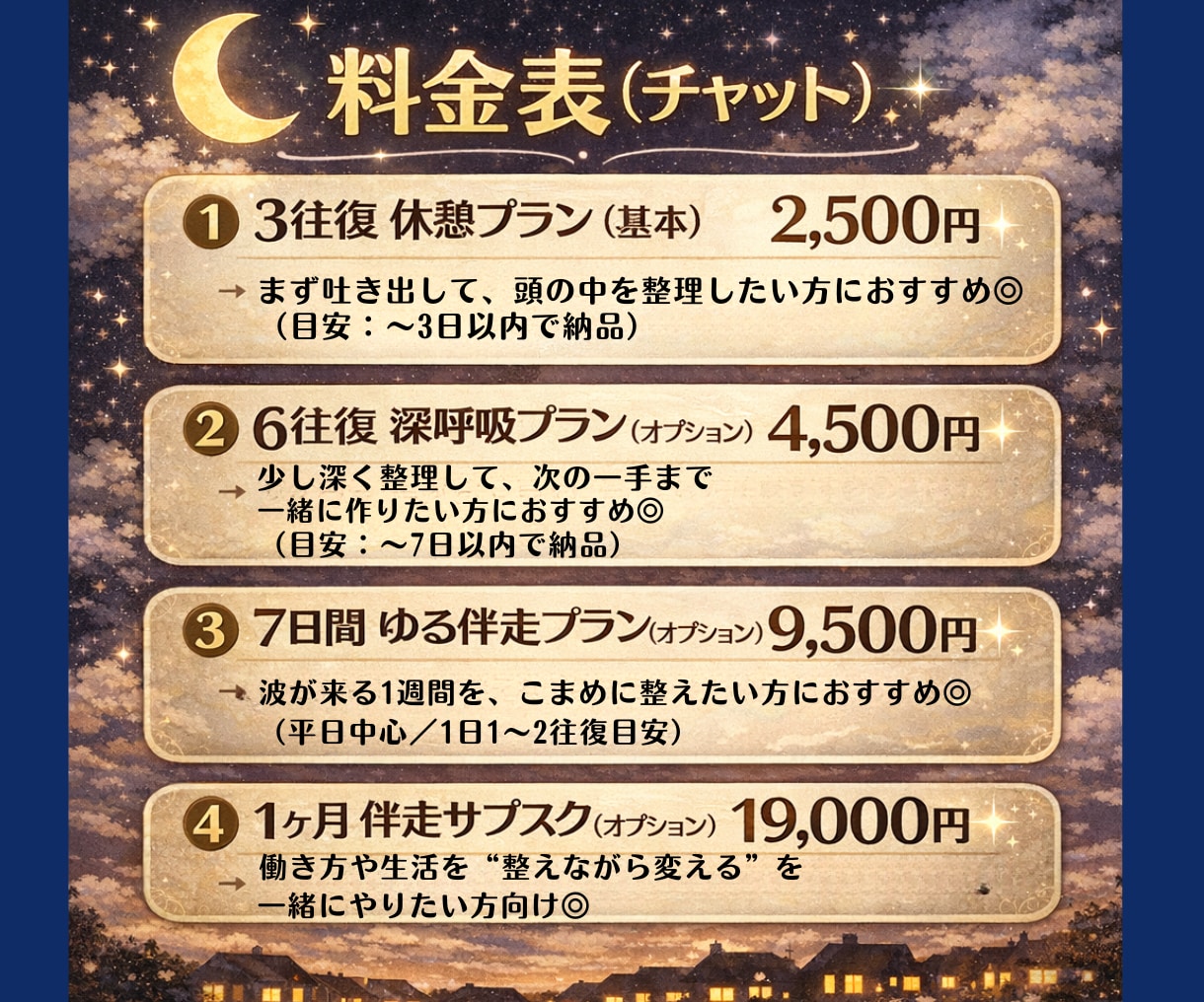 夜の不安をチャットで整えます 明日の自分を、少しラクに⋆ どんな内容でも大歓迎です＾＾ イメージ2