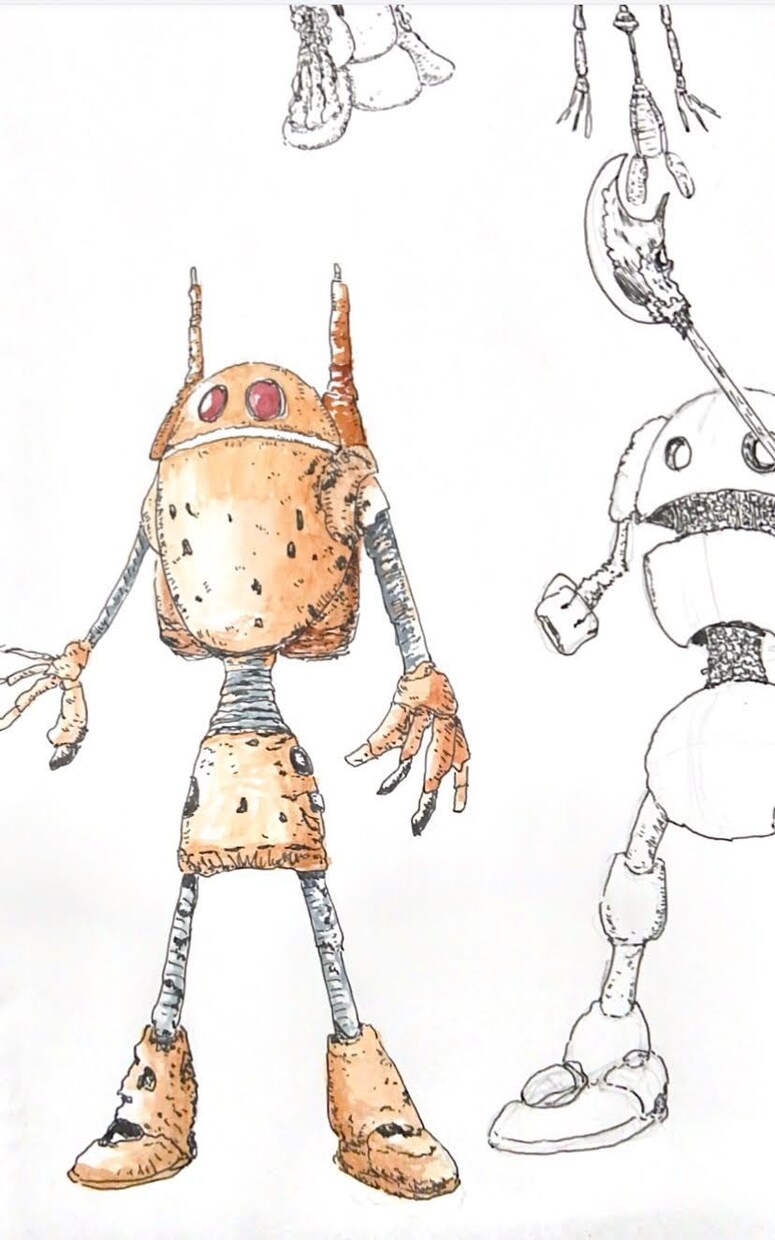 ロボットの絵を描きます 手描きの味わいあるロボット絵をお届け イメージ1