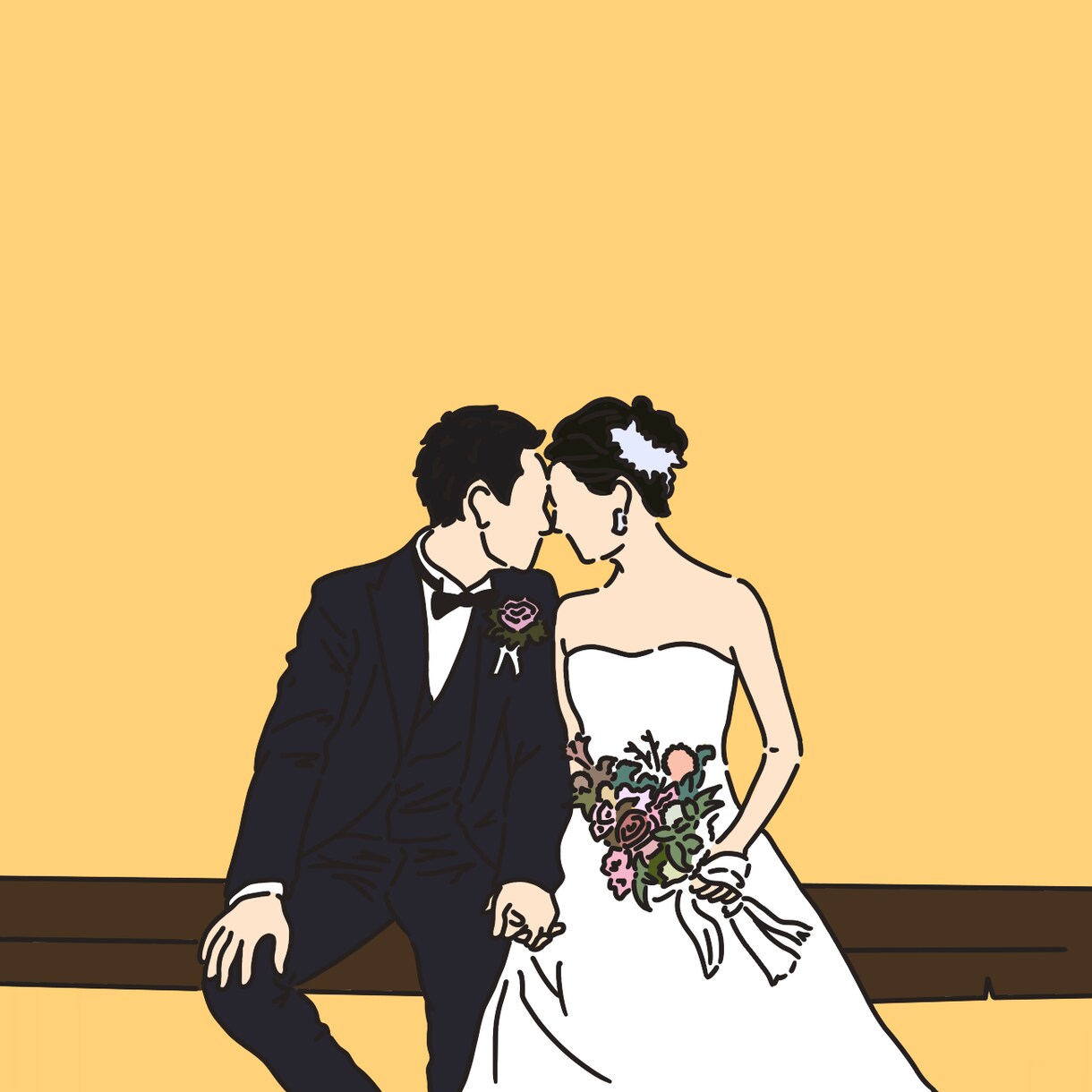 結婚式や記念日などをイラストでお届けします あなたの特別な日を彩る、心に残る1枚を。 イメージ7