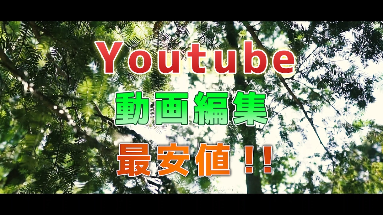 Youtubeの動画編集を最安値で承ります 最安値でYoutubeの動画編集を依頼したい方に！ イメージ1