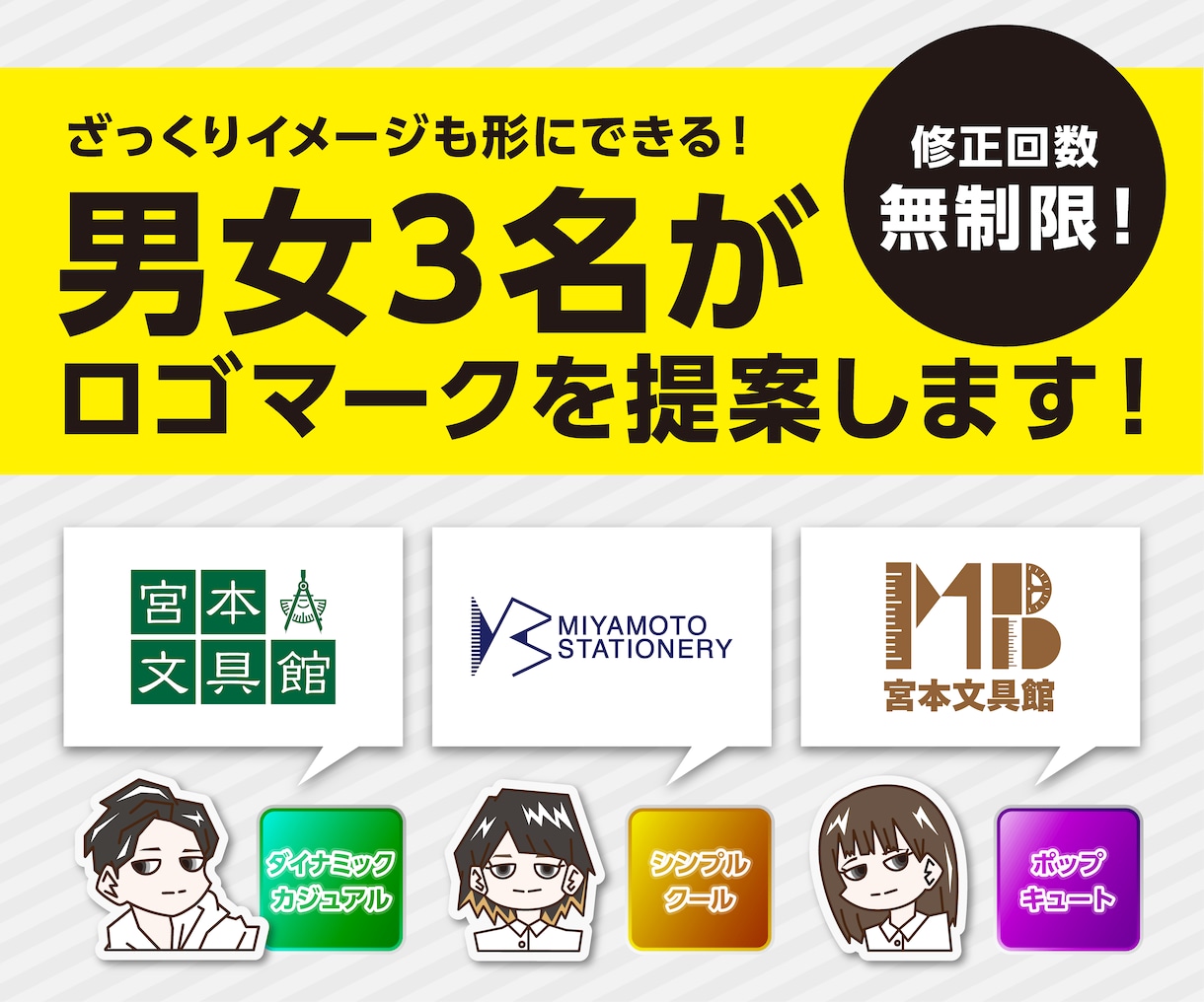 お任せください！ざっくりイメージもロゴにします ＜商用利用可！＞＜あなただけのとっておきロゴに仕上げます＞ イメージ1