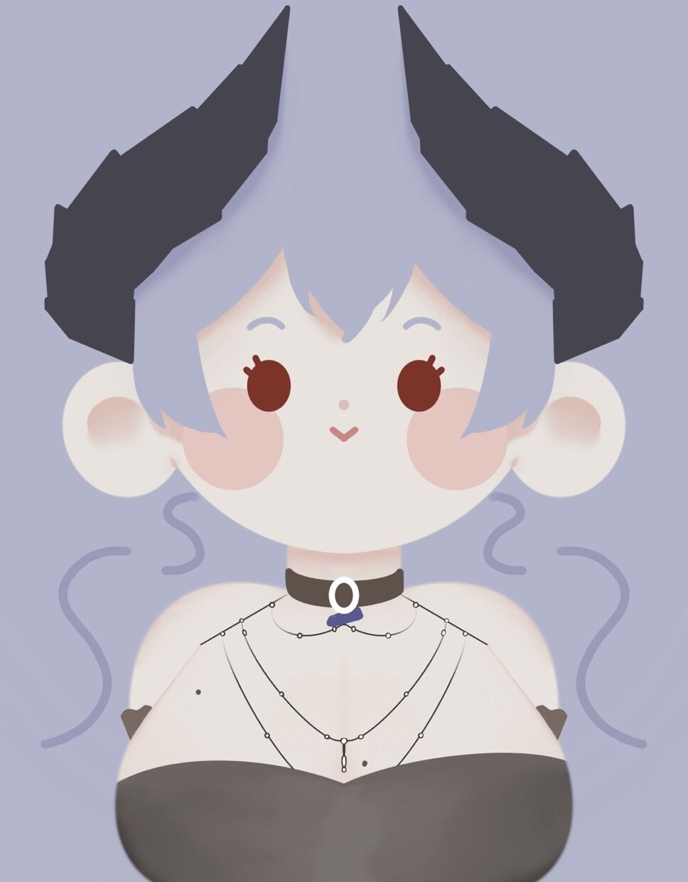 スマホのロック画面をシンプルに可愛く作成します 好きなキャラや自分のオリキャラをシンプルでかわいい壁紙に！ イメージ1