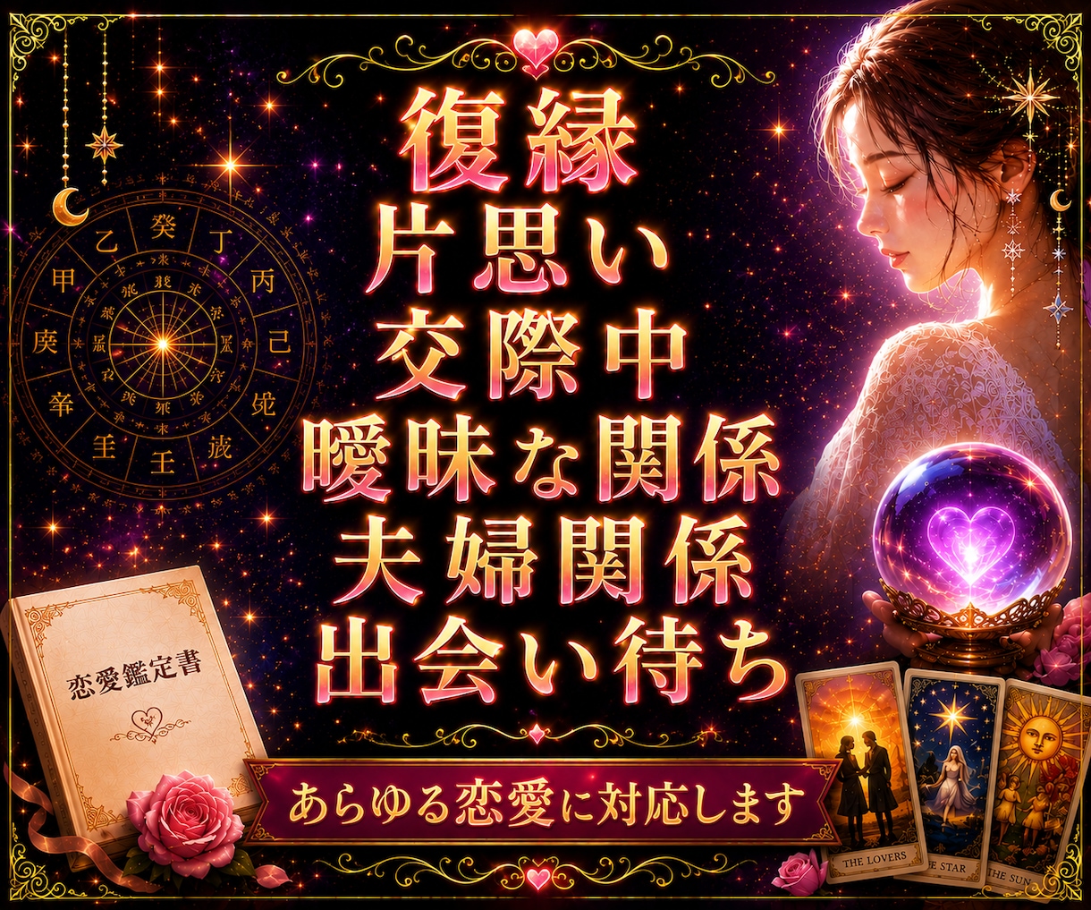 復縁・片思いなどを3占術で丁寧に鑑定します 恋の迷いを3つの占術で読み解く8ページ鑑定書 イメージ2