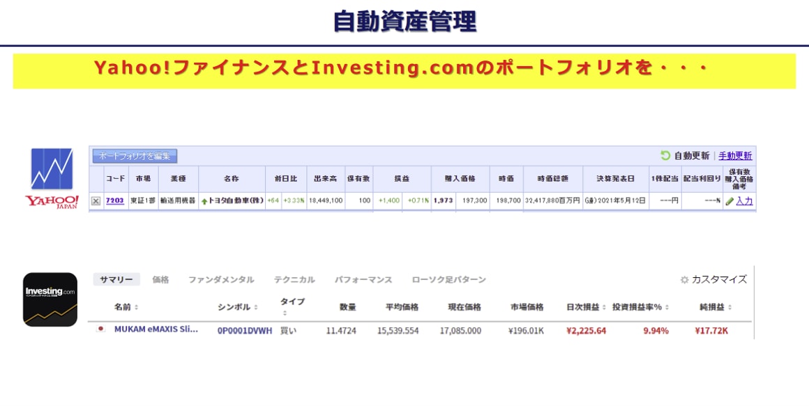 あなたの資産をグラフ化します 株式投資をしている方必見！ポートフォリオ管理を自動化します！ イメージ2