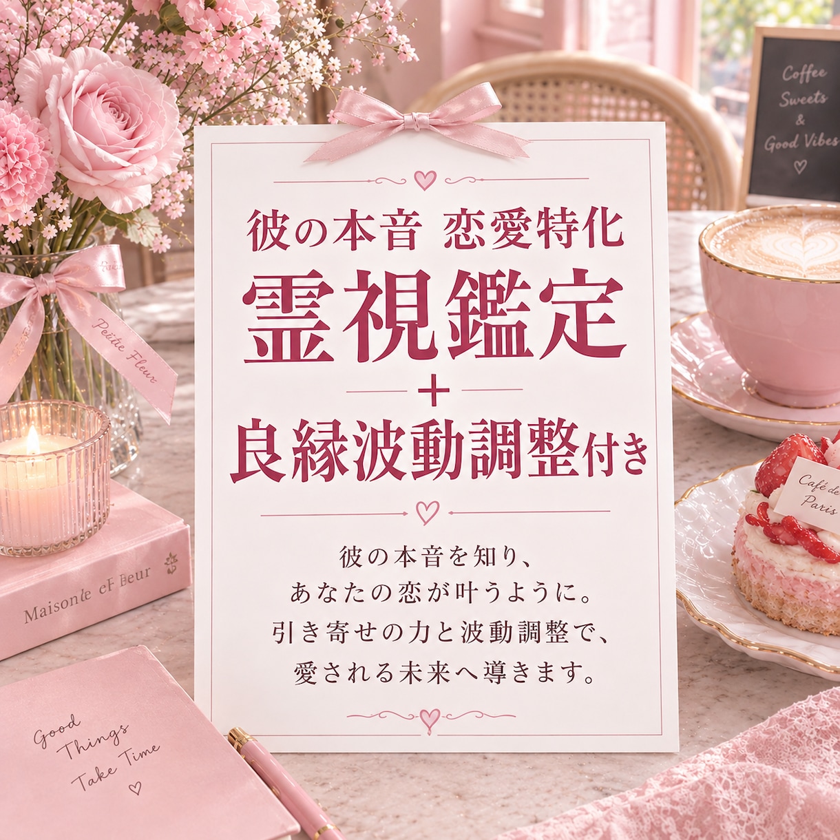 お相手の本音♡良縁波動調整します 霊視鑑定、良縁波動調整のセットで引き寄せます♡ イメージ1