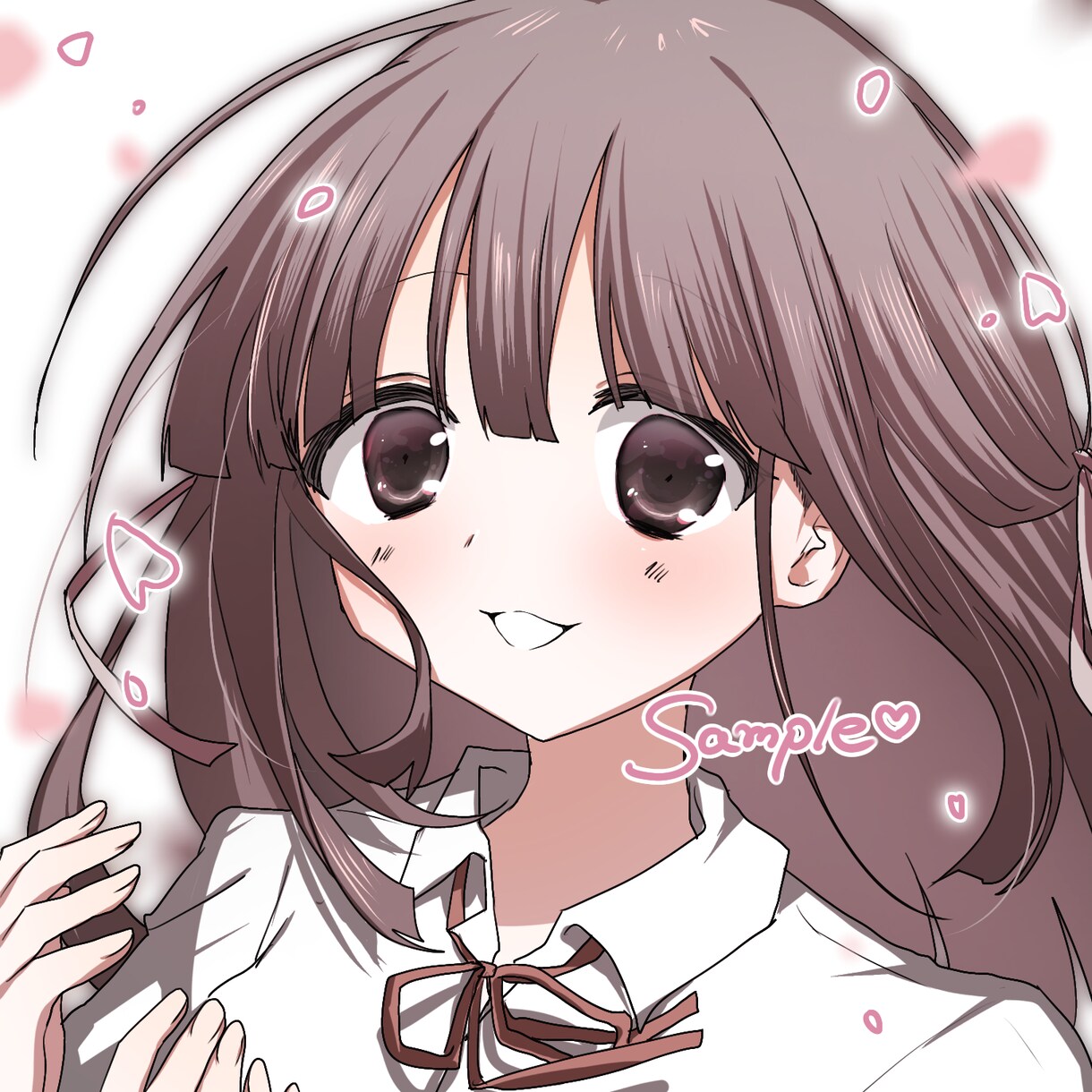 美少女ゲーム風絵柄のアイコンお描きします 雰囲気を全面に出した絵柄と塗りです★ イメージ1