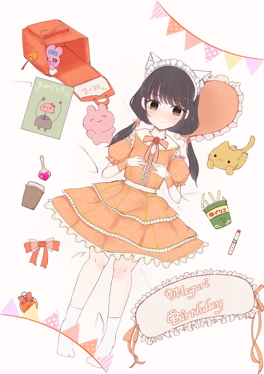 かわいいイラストを描きます アイドルやメイドさんのグッズやメッセージカードに！ イメージ2