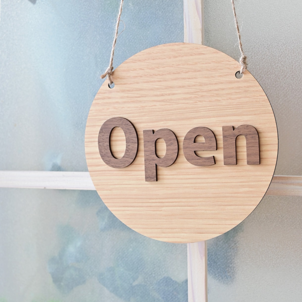 シンプル丸型OPEN&CLOSEボード制作します 開店祝いや新装開店の贈り物にもおすすめ♪ イメージ3