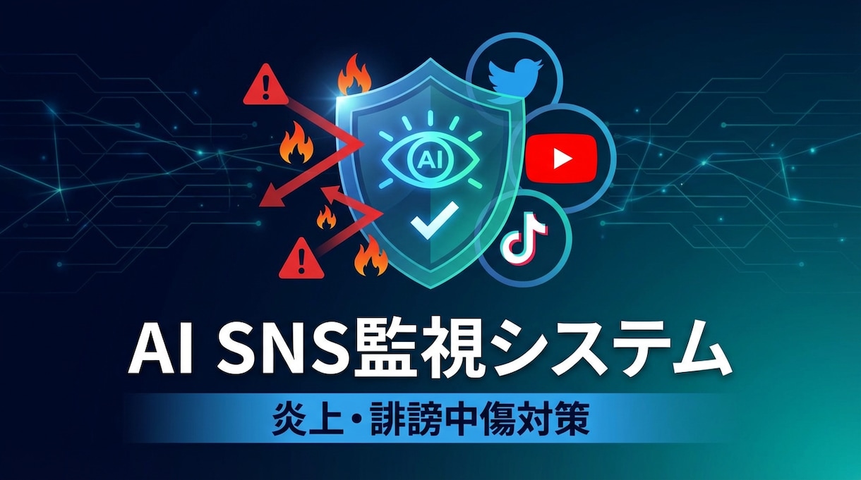 SNS炎上リスクを“事前に防ぎ”ます あなたのSNS活動にAI監視システムを利用してみませんか？ イメージ1