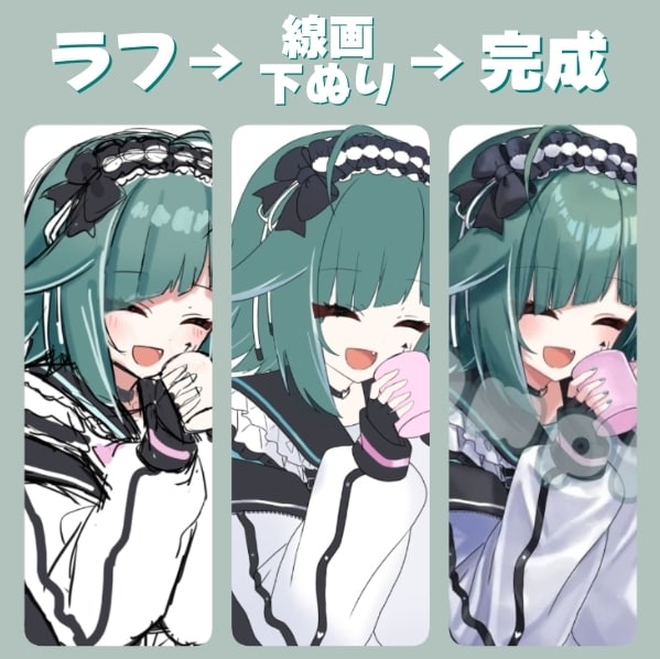 アイコン、1枚絵などのイラストをお描きします 可愛い女の子のイラストを描きます！ イメージ2