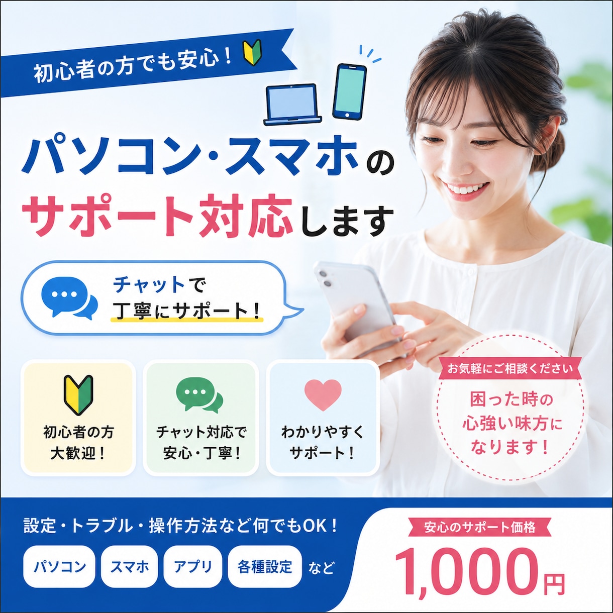 パソコン・スマホのお困り事をチャットサポートします Wi-Fi・プリンター・設定トラブルなど初心者歓迎です イメージ1