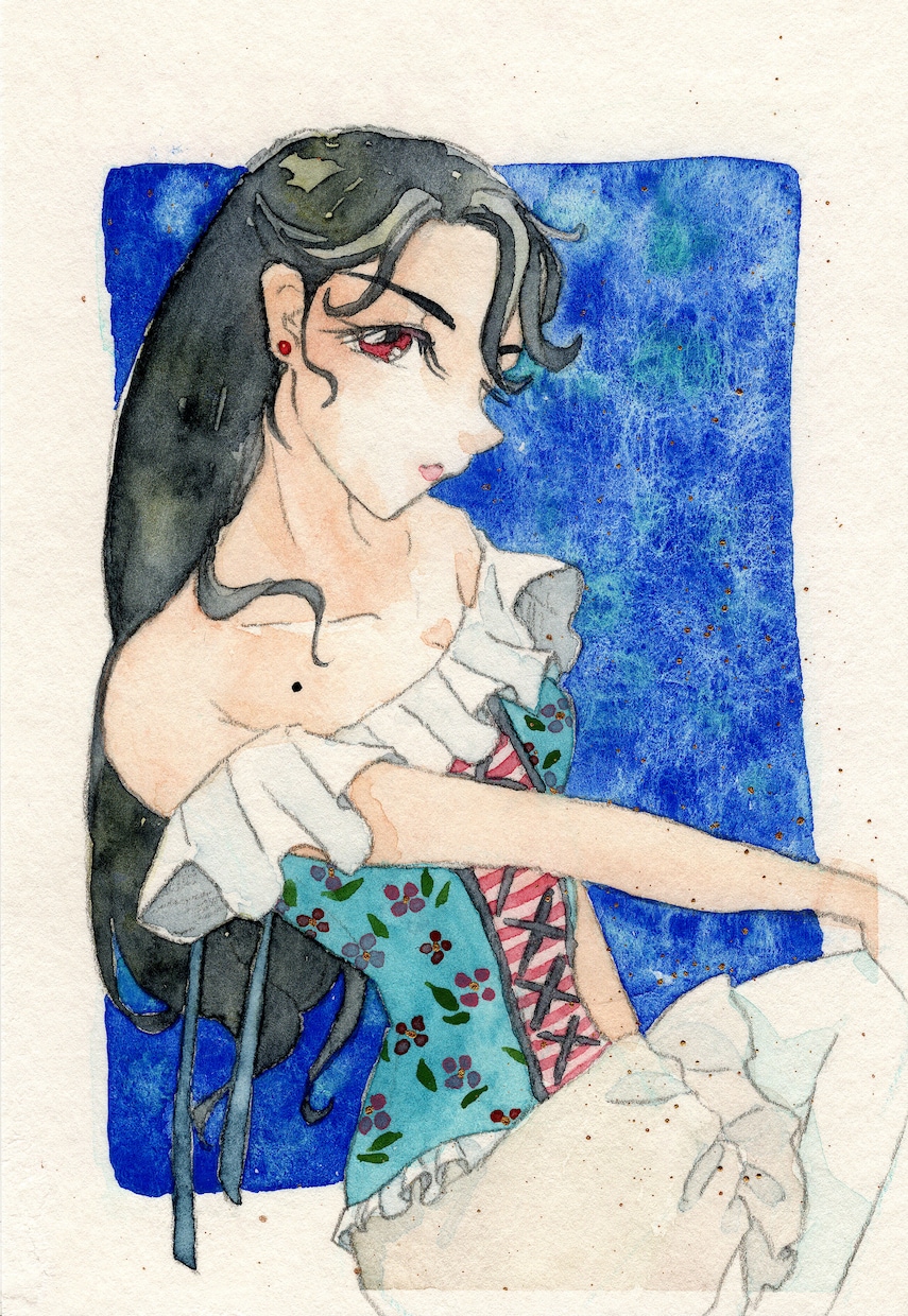 アイコンを描きます 少女漫画風のアイコンを水彩で描きます！ イメージ2