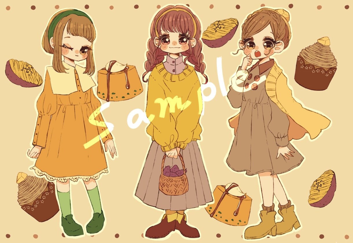 ２.可愛いミニキャラアイコンお描きします SNSでのご使用イラストをお求めの方へ( ᵕᴗᵕ )✩⡱ イメージ4
