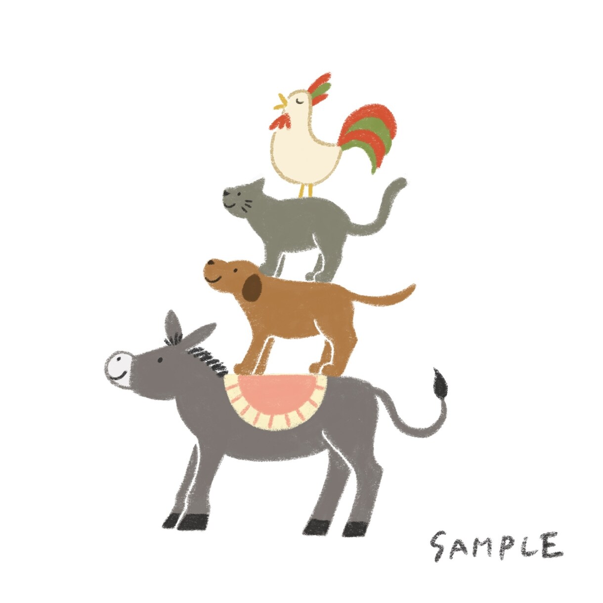 ほんわかシンプルな動物イラスト描きます シンプルだけどあたたかみのあるイラスト作成します イメージ3
