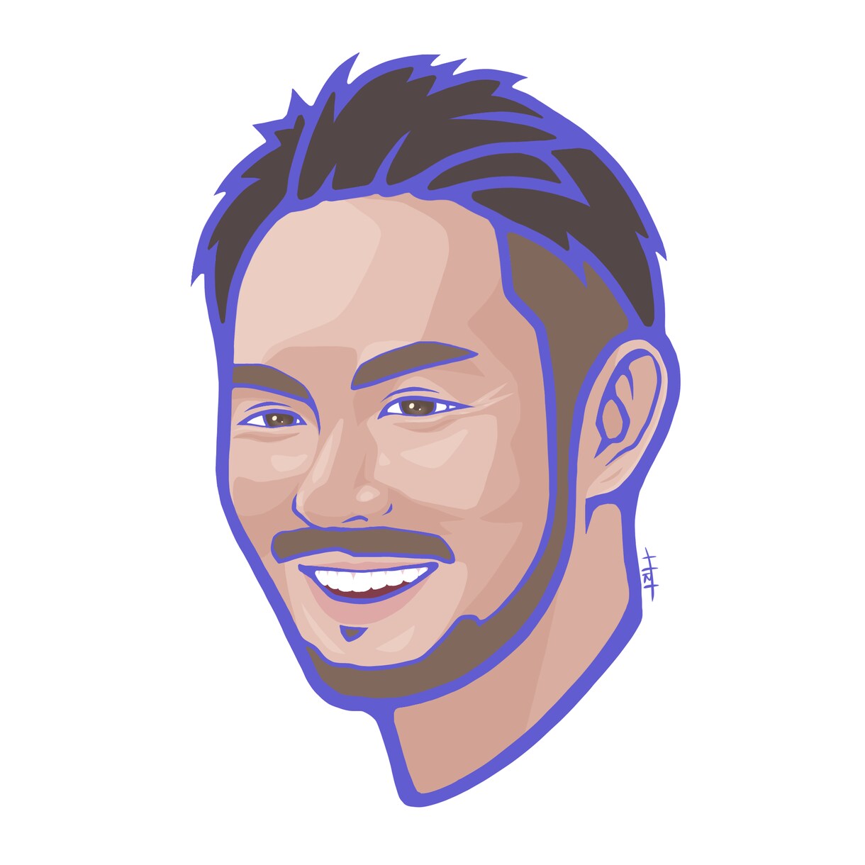 似顔絵イラスト 描きます SNSアイコン・名刺・HPのスタッフ写真の代わりに、など… イメージ8
