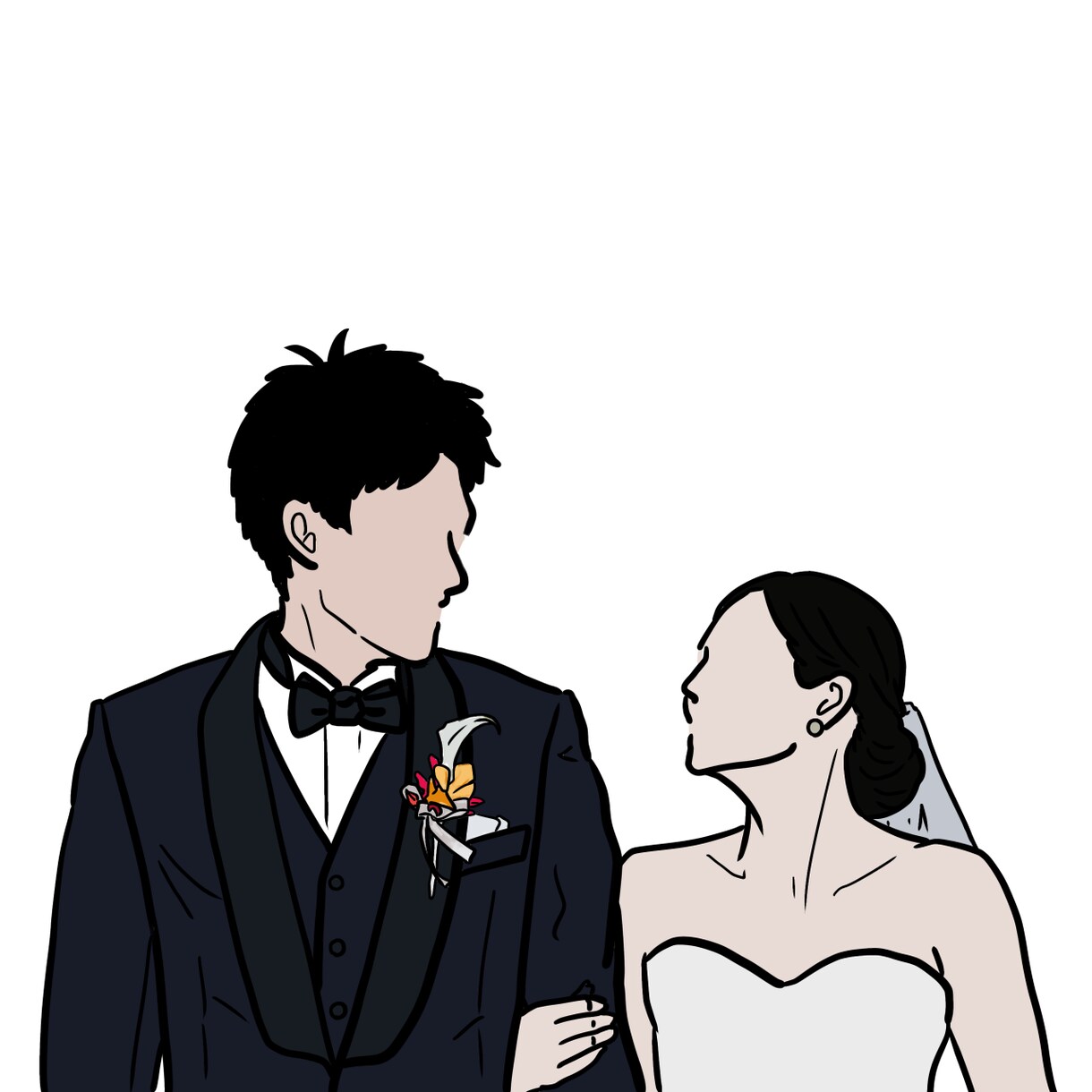 結婚式や思い出の写真などを描きます あなた用のイラストを描きます。 イメージ5