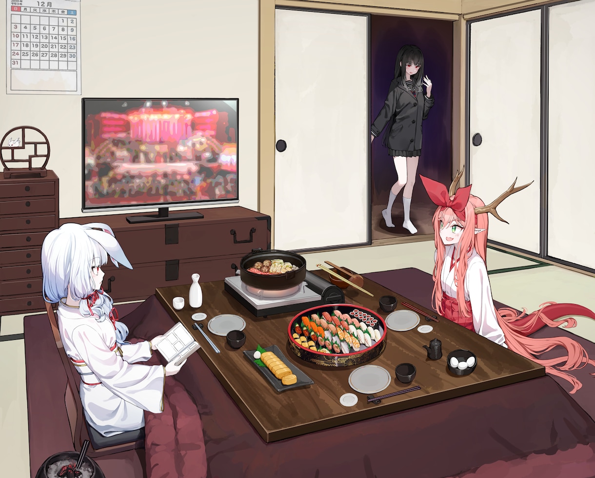 SNSアイコン、一枚絵などの制作できます 流行りのアニメ塗りの美少女イラストを得意としています。 イメージ8