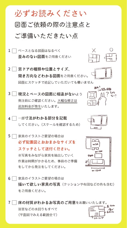 手描きで暖かみのある間取図を制作します 民泊・賃貸・プレゼン、広告などにオススメ!家具、点景付き! イメージ2
