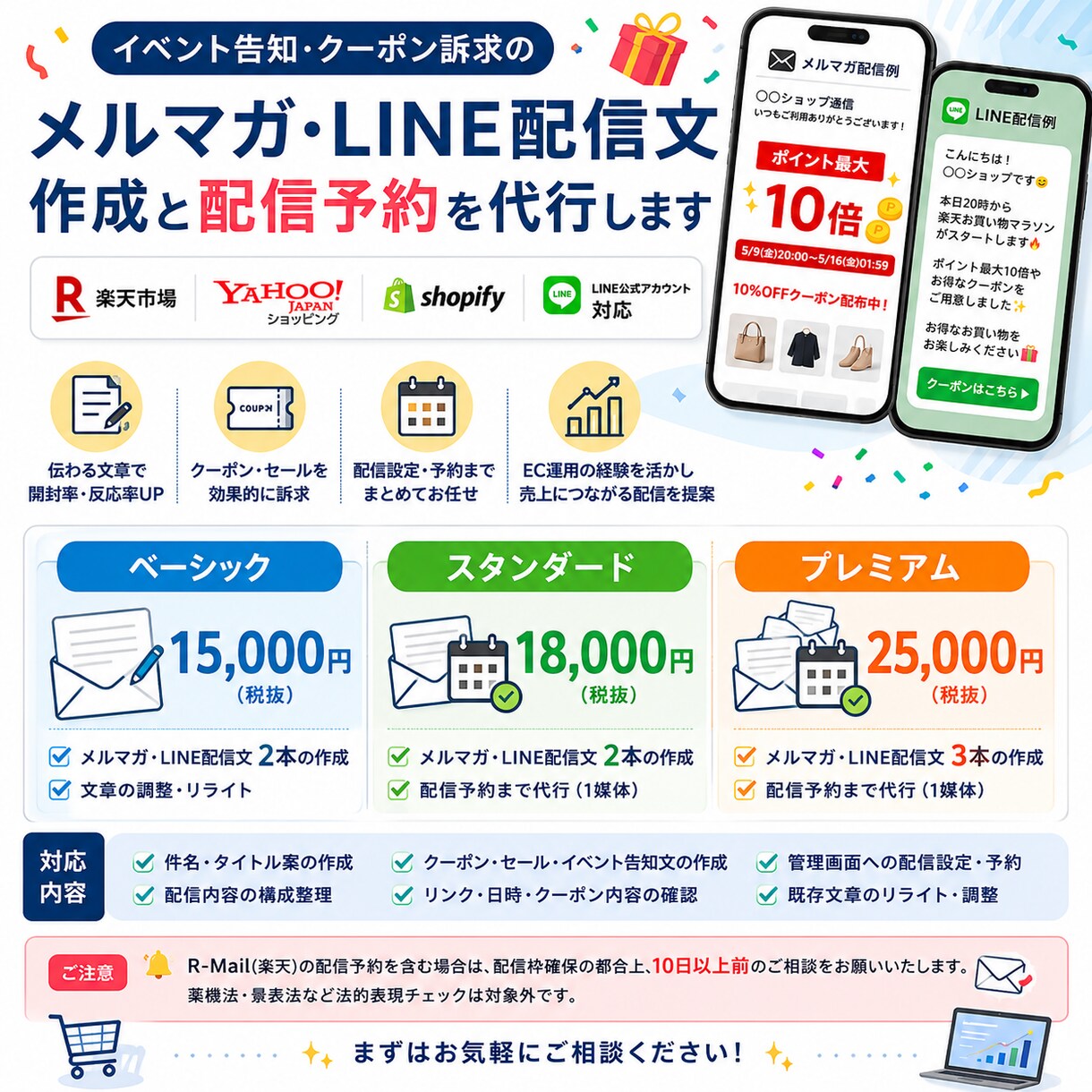 楽天などEC運用作業をサポートします 商品登録・CSV更新・ページ修正・販促設定まで対応します イメージ2