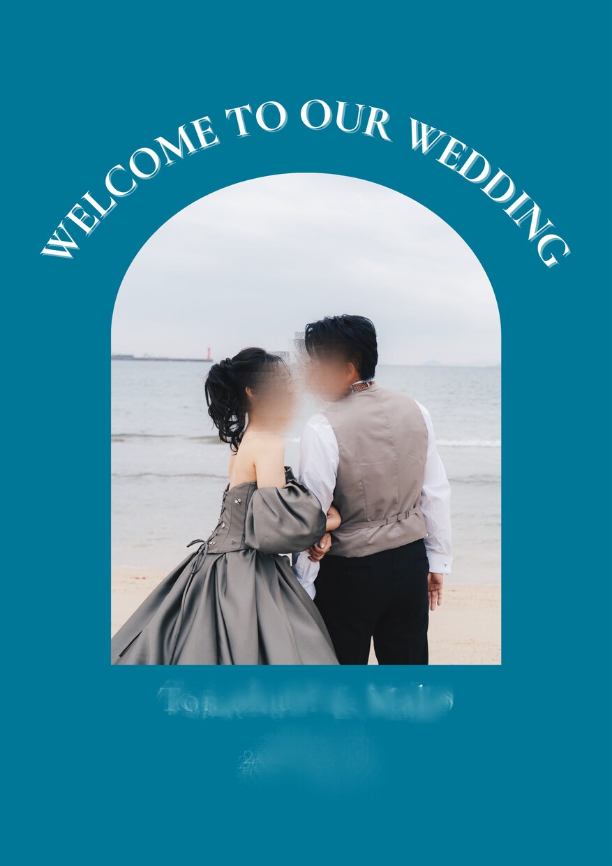 オリジナルのウェルカムボード・芳名帳デザインします オリジナルのデザインでもっと幸せな結婚式に！ イメージ1