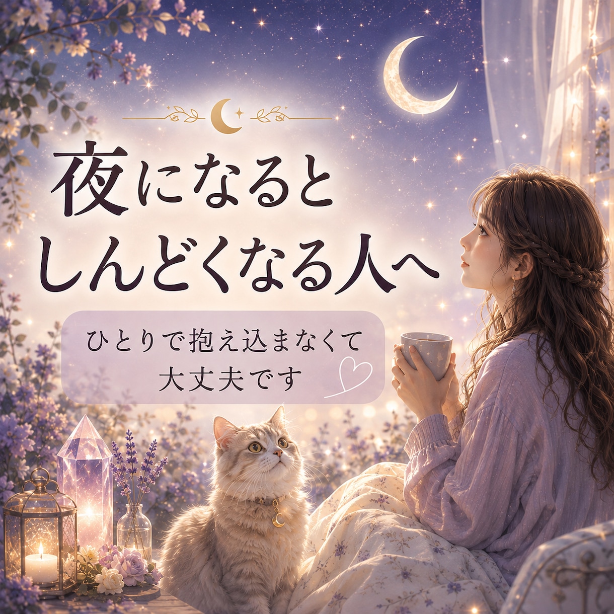 眠れない夜の不安や悩み・愚痴を優しくお聞きします 誰にも言えない本音もOK｜5分でも否定せずお聴きします イメージ2