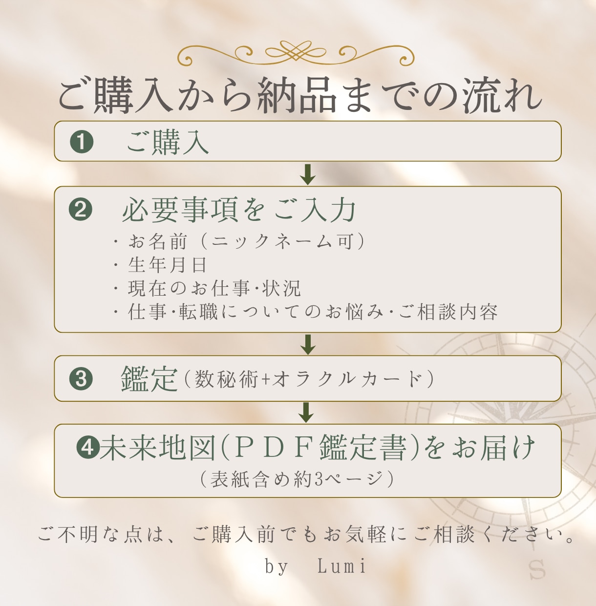 今の仕事を続ける？転職する？迷いを整理します 数秘術×オラクルカードで本質・選択肢・最初の一歩を読み解く イメージ4