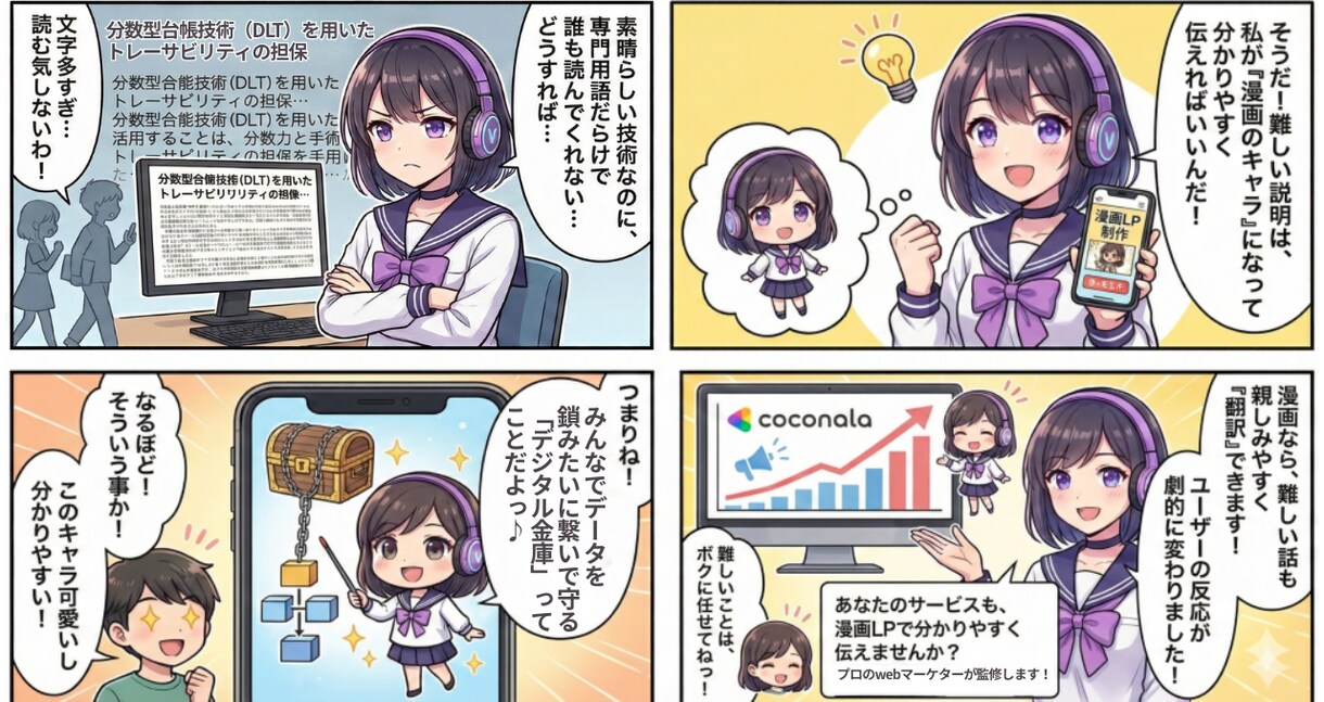 プロのマーケターが伝わる広告漫画LPを制作します web広告や漫画動画、LP、チラシなどを親しみやすい絵柄で！ イメージ2