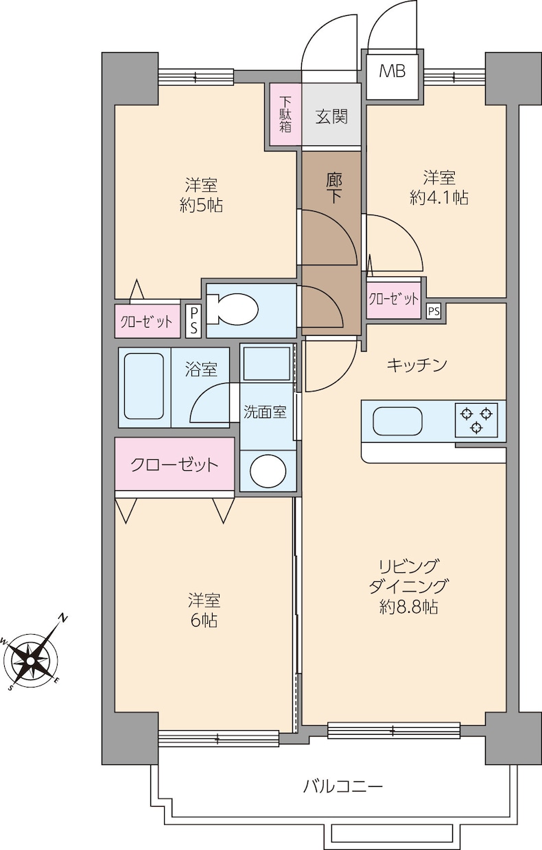チラシやWEBなど広告掲載用の間取制作をします 紙の資料からaiデータ化します。戸建、アパート、マンション可 イメージ8