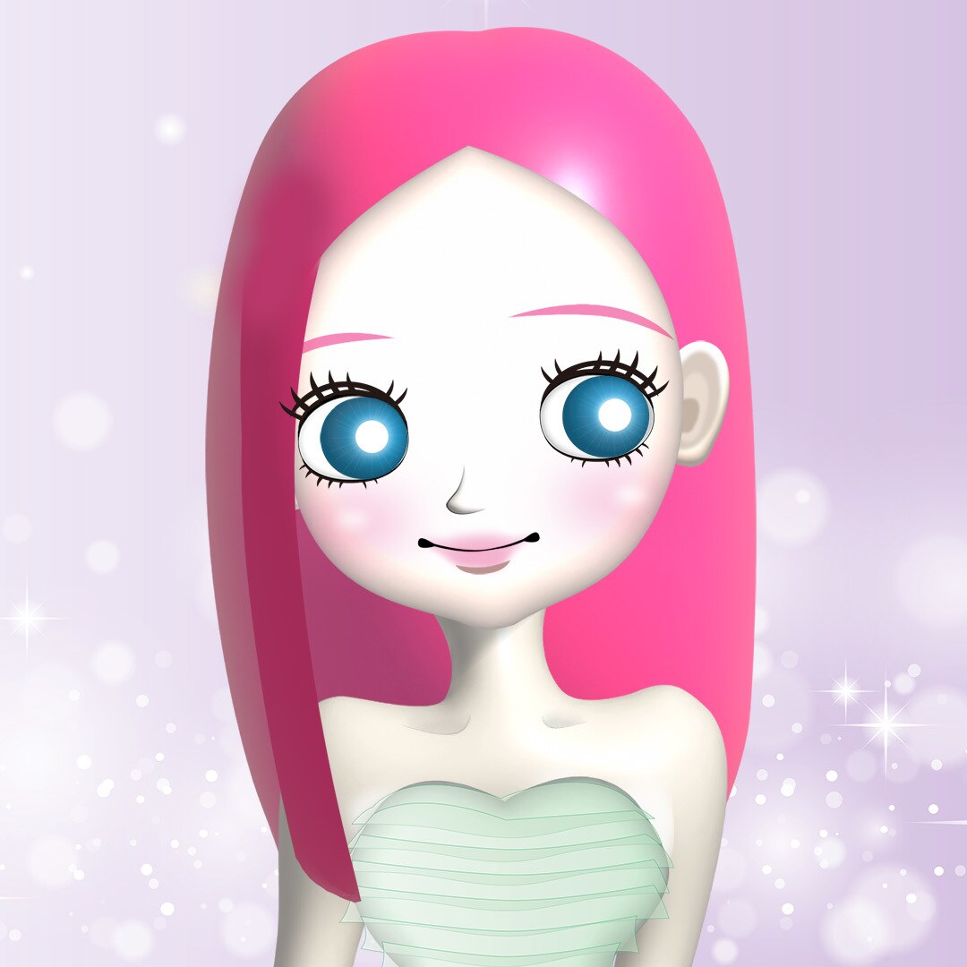 美容、メイク、ファッション用キャラクターをつくます オシャレが好きなキャラクターを作成します。メイク好きアバター イメージ4