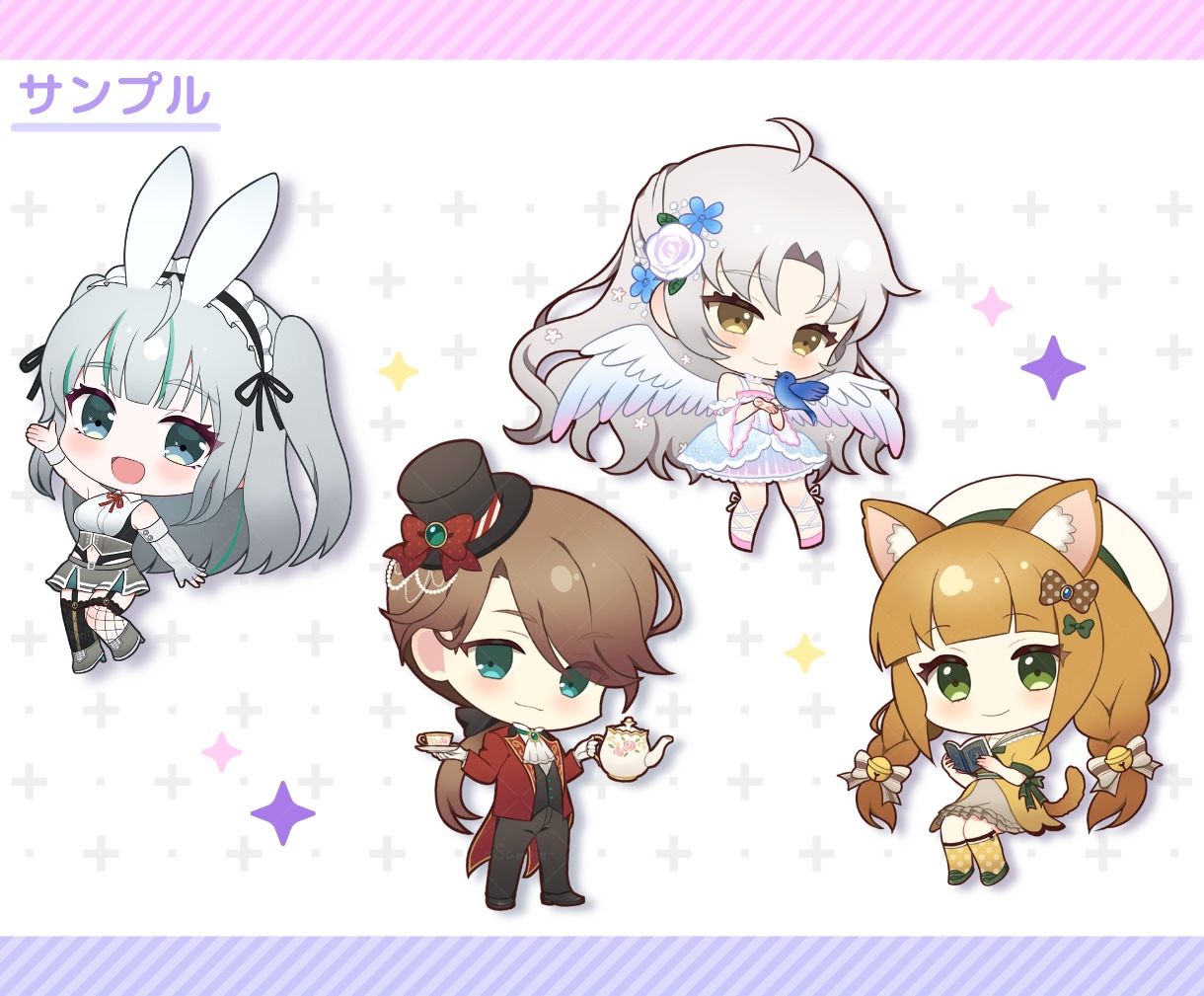 SDキャラ・ちびキャラ・ミニキャラ制作します 商用◎Vtuber・配信立ち絵・サムネ・グッズ・返礼品に！ イメージ6