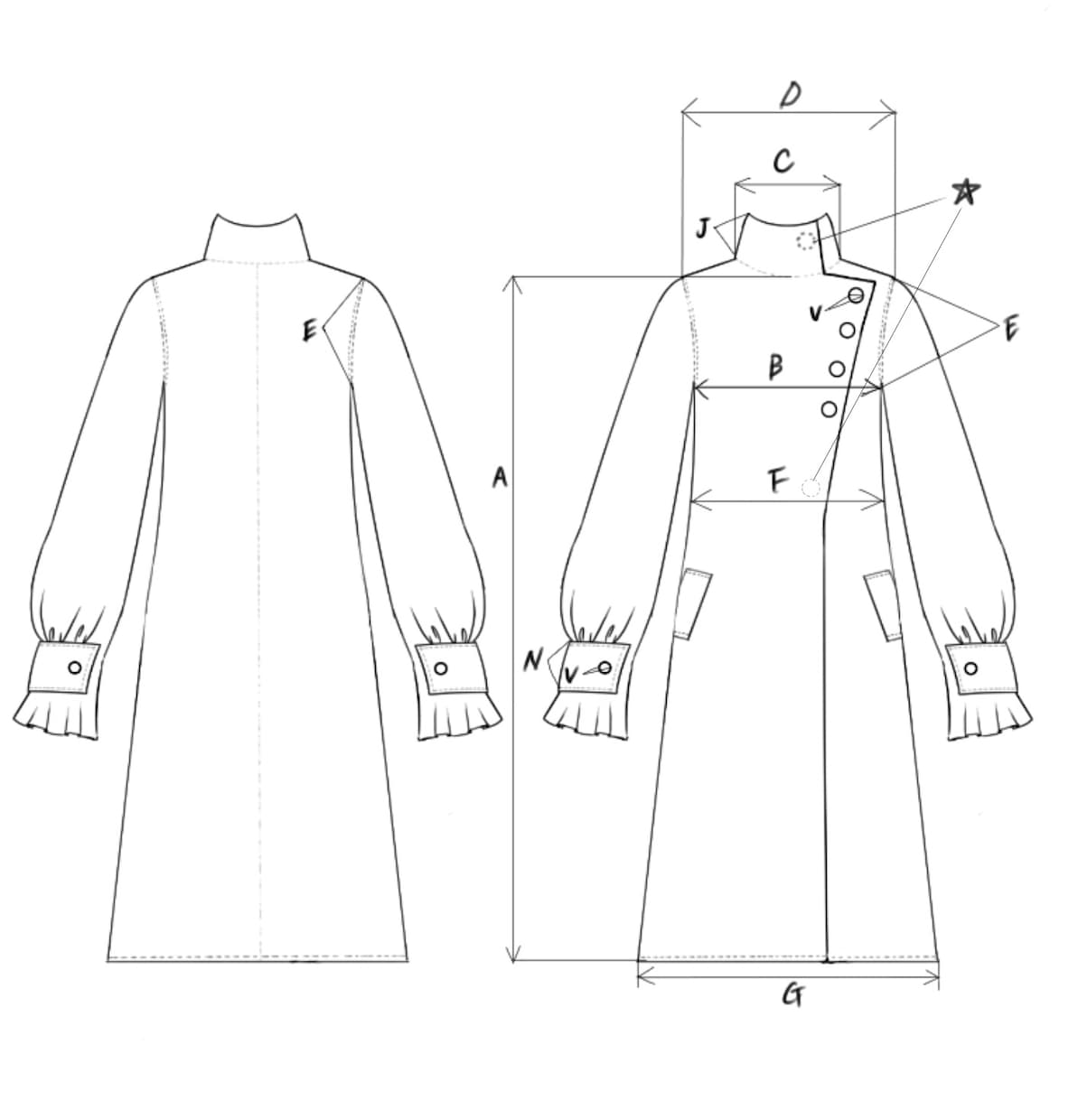 コンセプトに合わせたデザイン画を提供します ほかの誰にも真似できないズバ抜けた洋服のデザインを描きます。 イメージ8