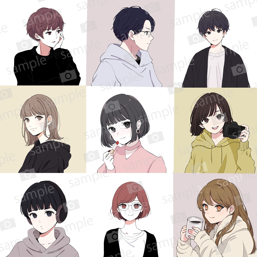 SNS・ブログ向け人物イラストお描きします 修正無制限／企業様実績あり／初心者様歓迎 イメージ2