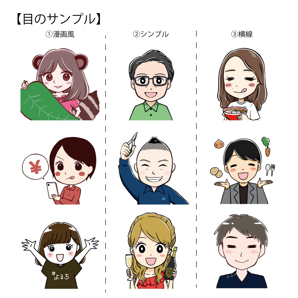 個人・商用可＊コミカルな似顔絵アイコン描きます ブログ、WEB、名刺などのワンポイントに！ イメージ6