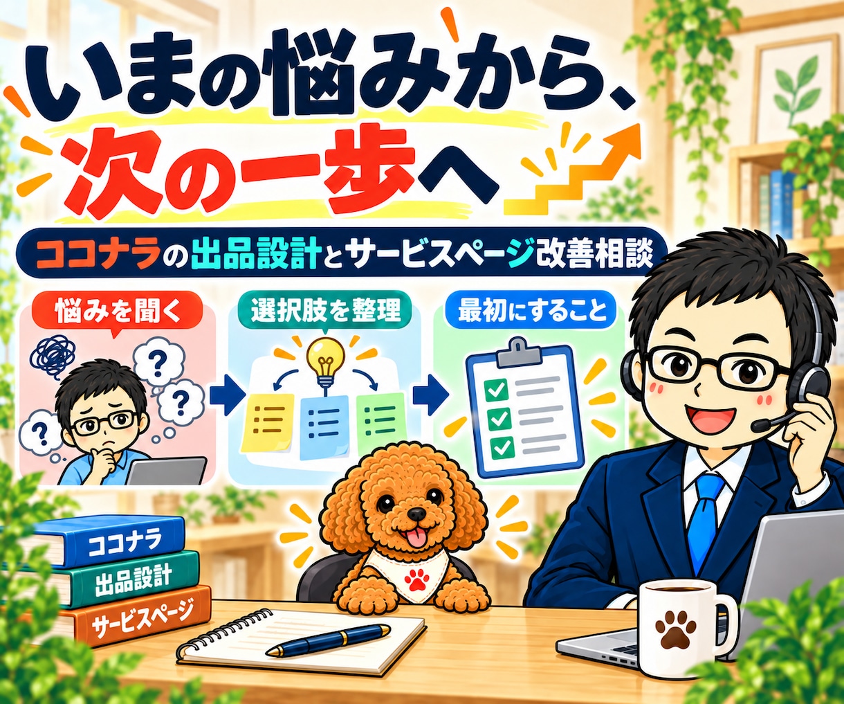 ココナラ出品・売れない悩みを電話で相談できます タイトル・説明文・画像・価格を購入者目線で一緒に整理 イメージ4