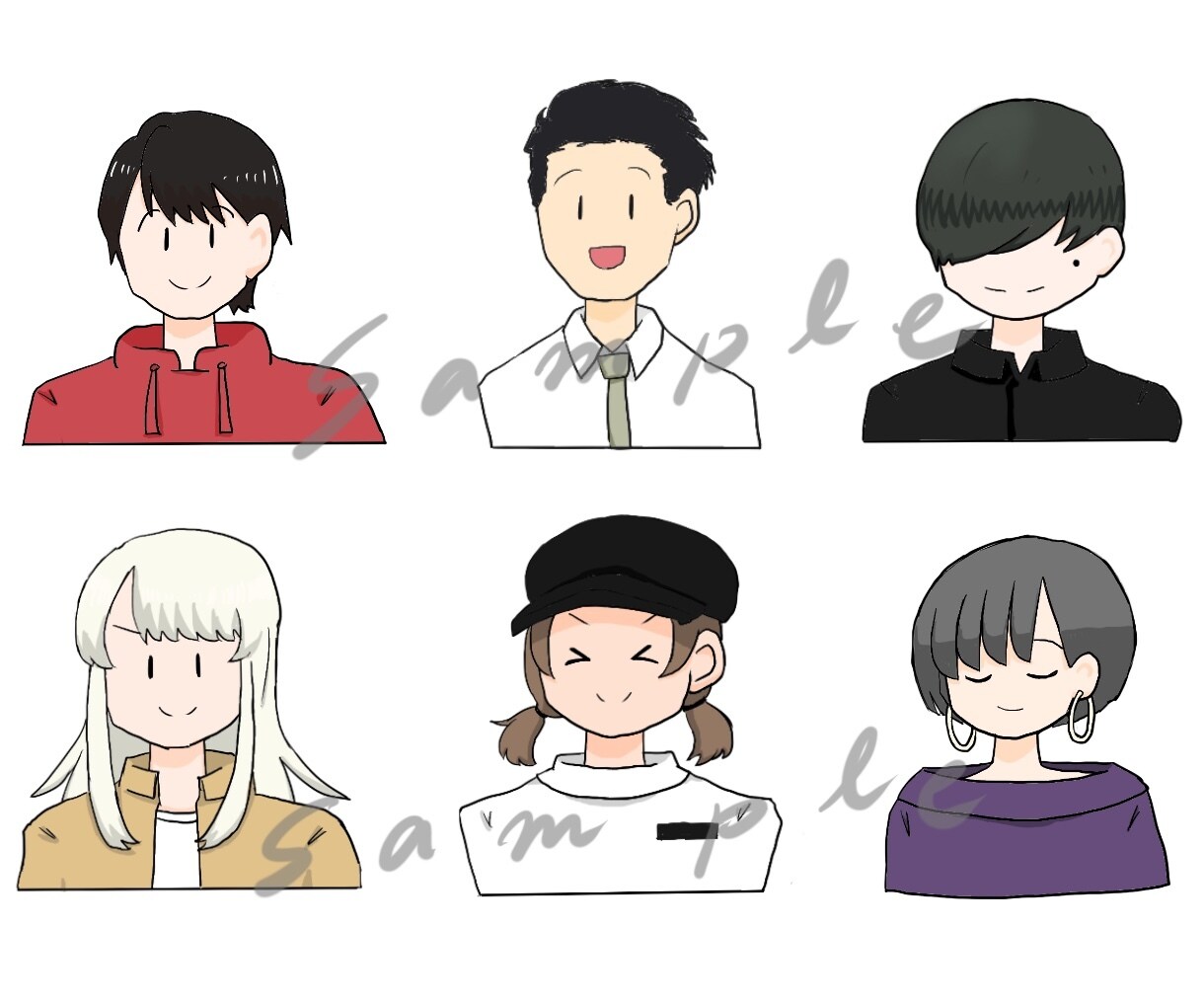 シンプル&クラシック♪似顔絵お描きします 【期間限定！手直し無制限！】商用/SNS/ブログアイコンに。 イメージ7