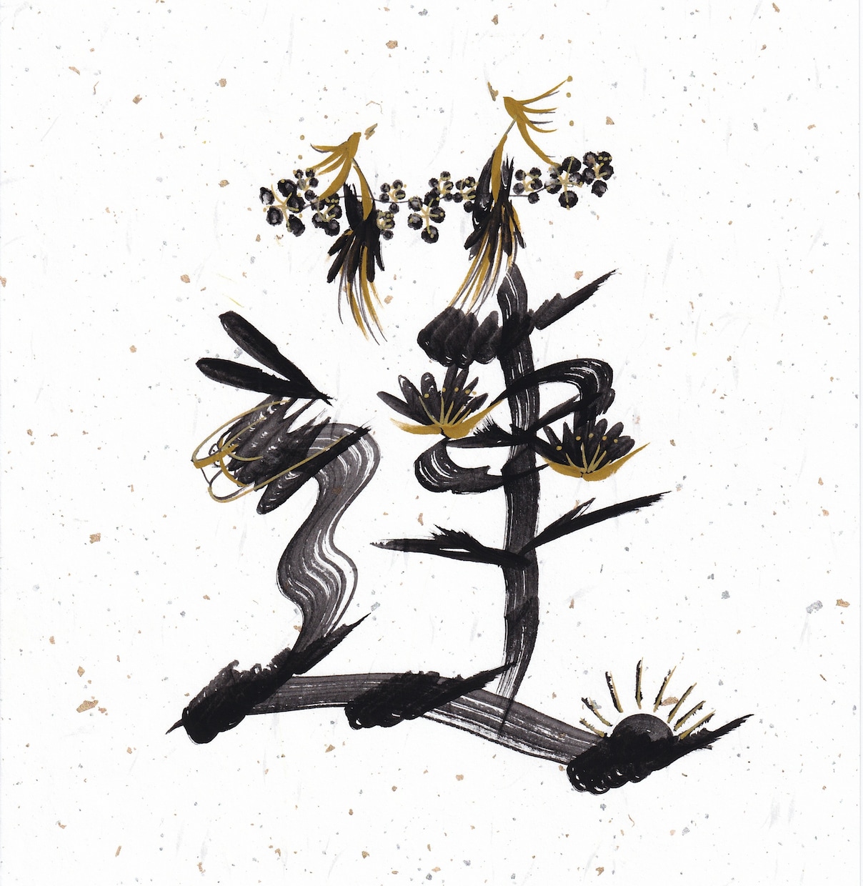 縁起物の花文字で、世界に一つの命名書を描きます ご出産記念や初節句に。お子様の健やかなご成長とご多幸を祈って イメージ3