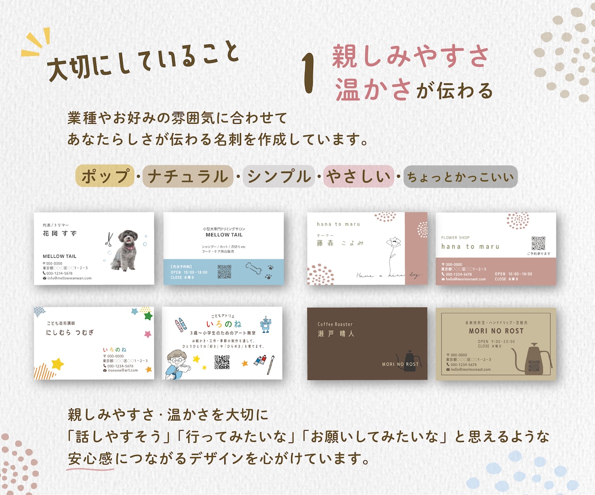 両面込みで5,000円！あなたらしい名刺作ります 渡したくなる！／両面込み／印刷可能／２案提案／修正回数無制限 イメージ2